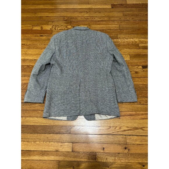 TravelSmith Mens Silk Tweed Blazer Jacket 42L Gray Flecked 2 Button Sport Coat - Picture 7 of 7